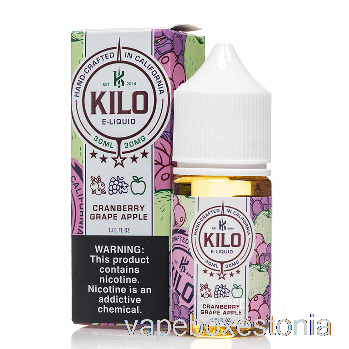 Vape Box Estonia Jõhvikas Viinamarja õun - Kilo Revival Soolad - 30ml 30mg